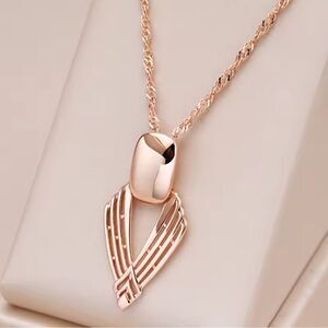 Rose Gold Geometry Pendant Necklace